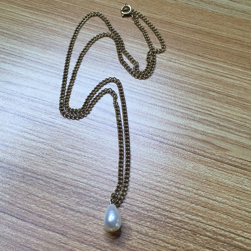 Single Pearl Vintage Necklace